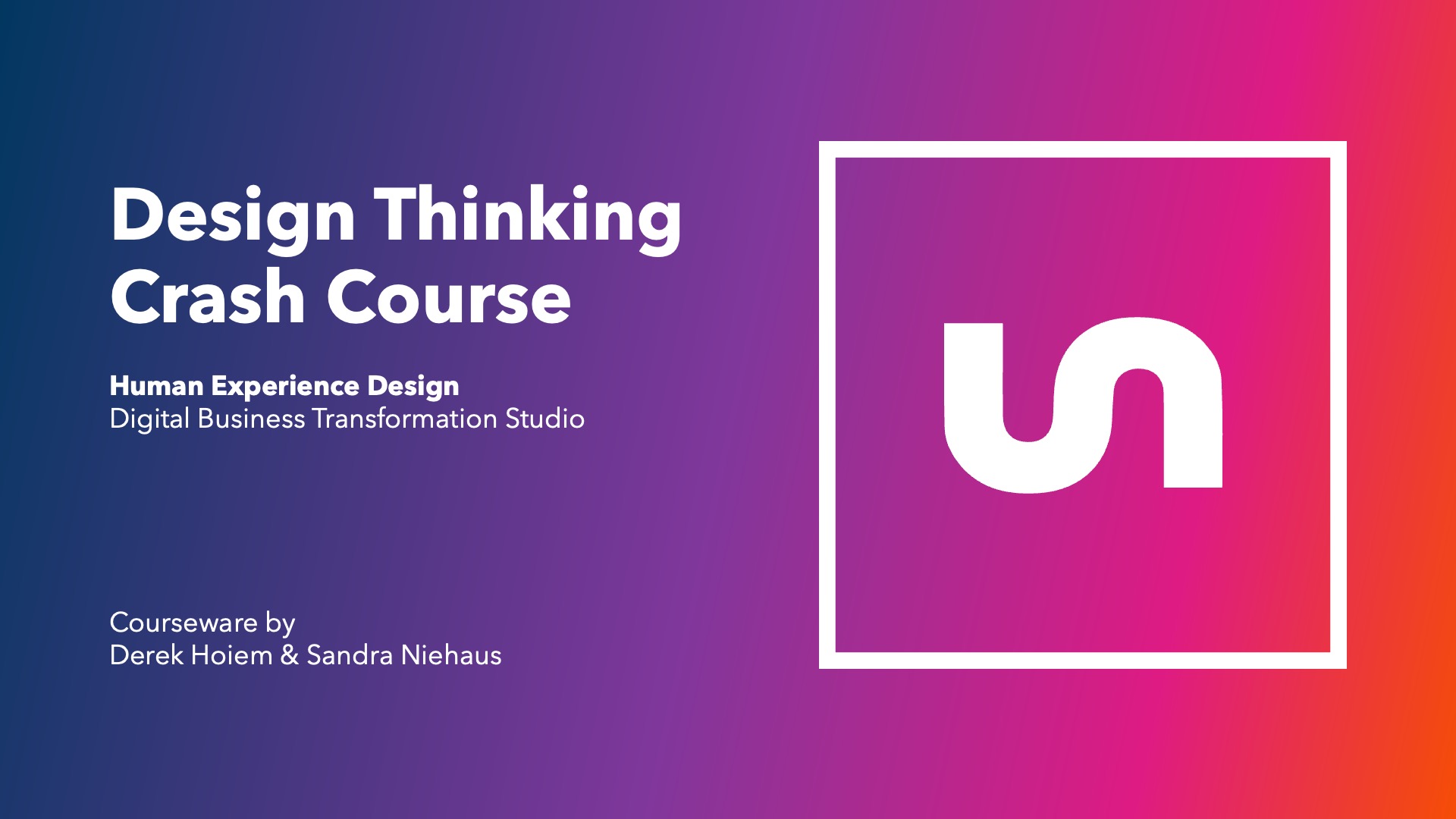 Design Thinking Crash Course (Title Slide)
